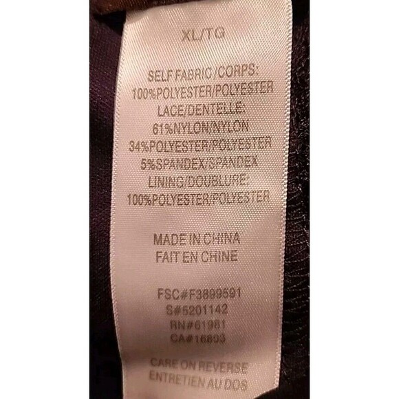 Mark Purple Dress XL Lace Above Knee Length  Fit Flare Lined - Picture 6 of 11